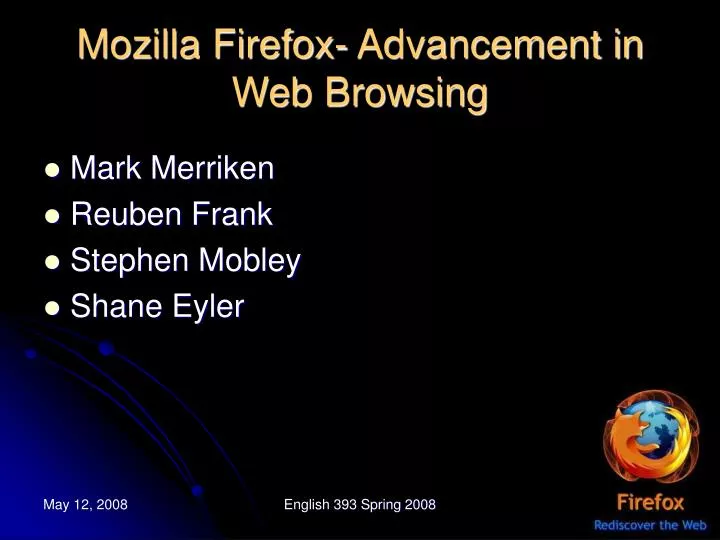 mozilla firefox advancement in web browsing