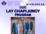 CUC LAY CHAPLAINCY PROGRAM - slide 1
