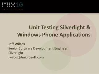 Unit Testing Silverlight &amp; Windows Phone Applications
