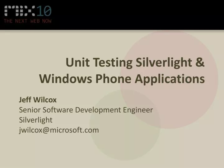 unit testing silverlight windows phone applications