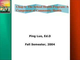 Ping Luo, Ed.D Fall Semester, 2004