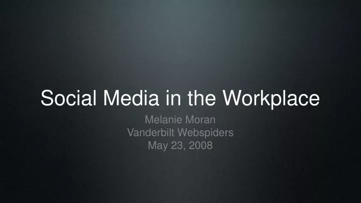 social media in the workplace