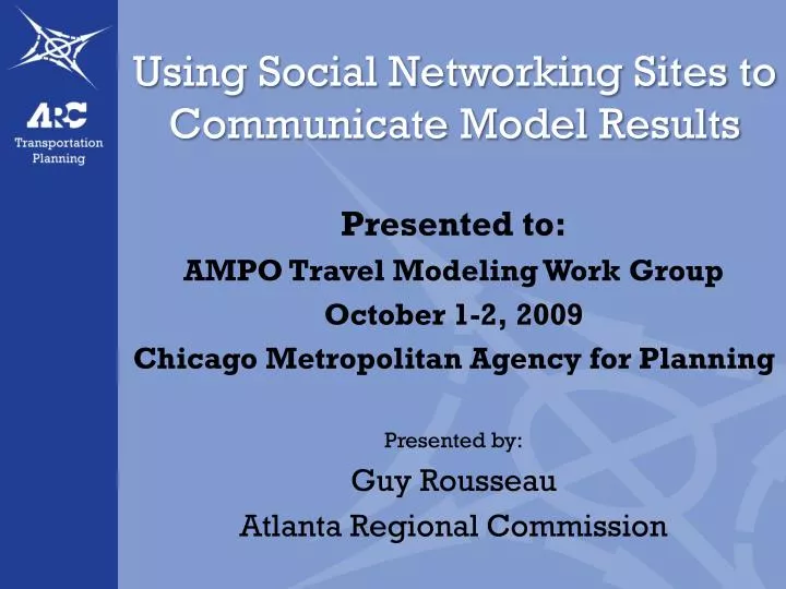 using social networking sites to communicate model results