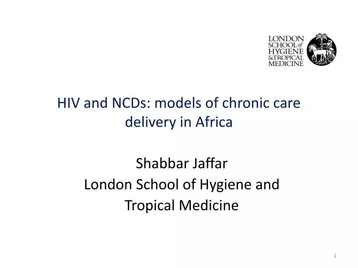 hiv and ncds models of chronic care delivery in africa