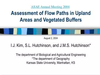 Assessment of Flow Paths in Upland Areas and Vegetated Buffers
