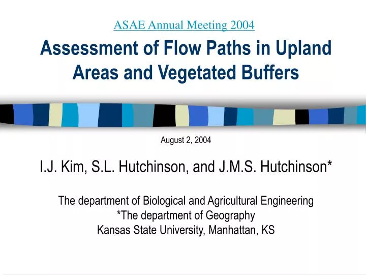 assessment of flow paths in upland areas and vegetated buffers