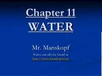Chapter 11 WATER - slide 1