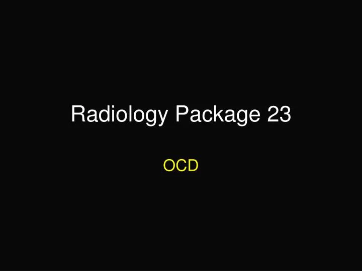 radiology package 23