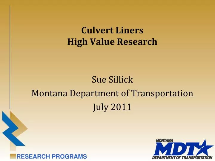 culvert liners high value research