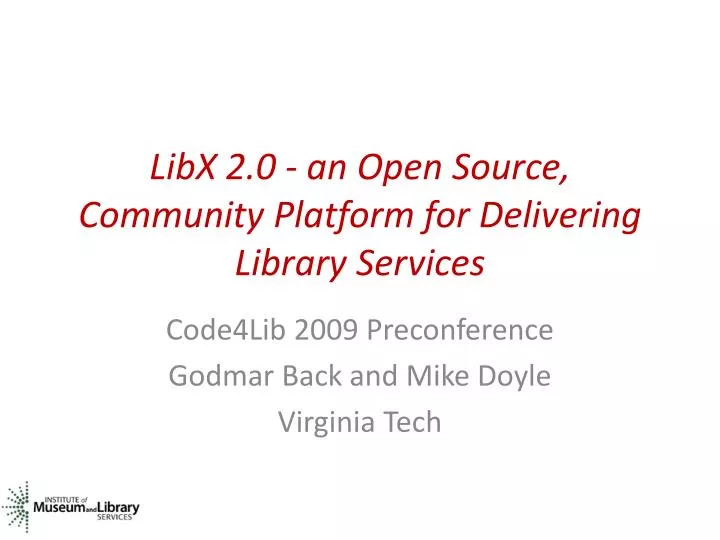 libx 2 0 an open source community platform for delivering library services
