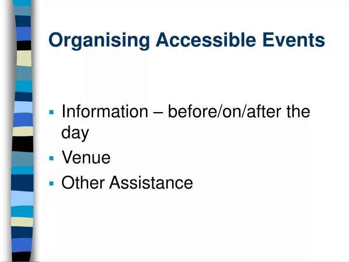 organising accessible events