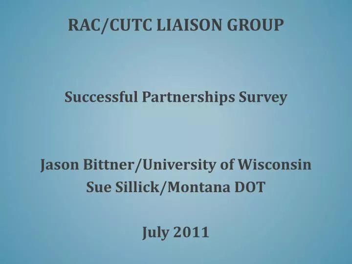 rac cutc liaison group