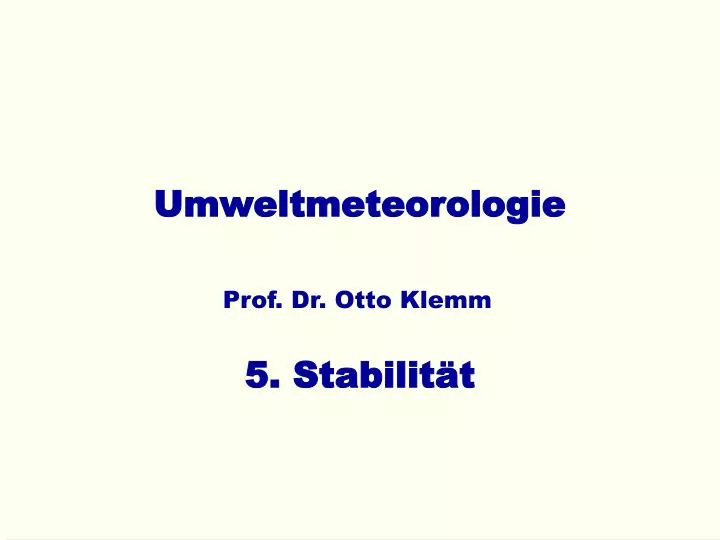 umweltmeteorologie