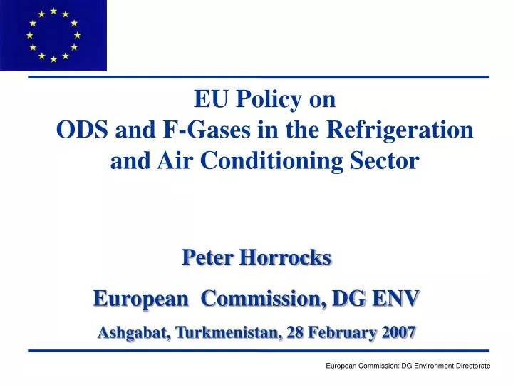 eu policy on ods and f gases in the refrigeration and air conditioning sector