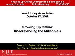 Powerpoint (Revised 10/1/2008) available at: library1.njit/staff-folders/sweeney/
