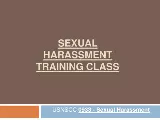 Sexual Harassment Training Class