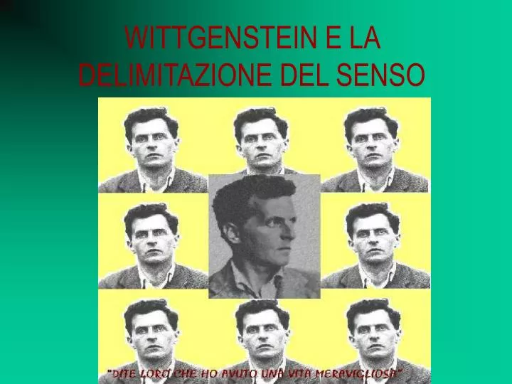 wittgenstein e la delimitazione del senso