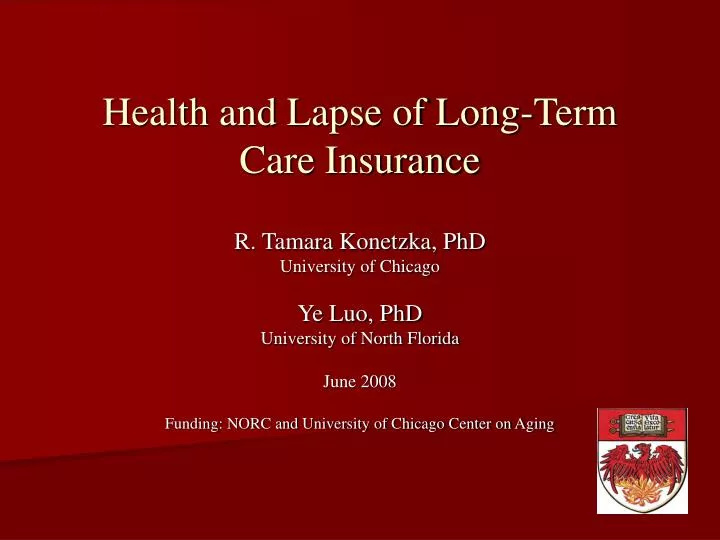 health and lapse of long term care insurance