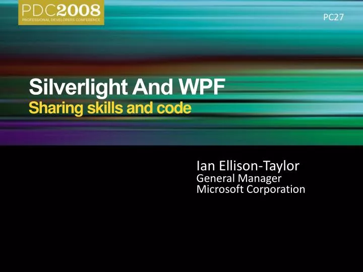silverlight and wpf sharing skills and code
