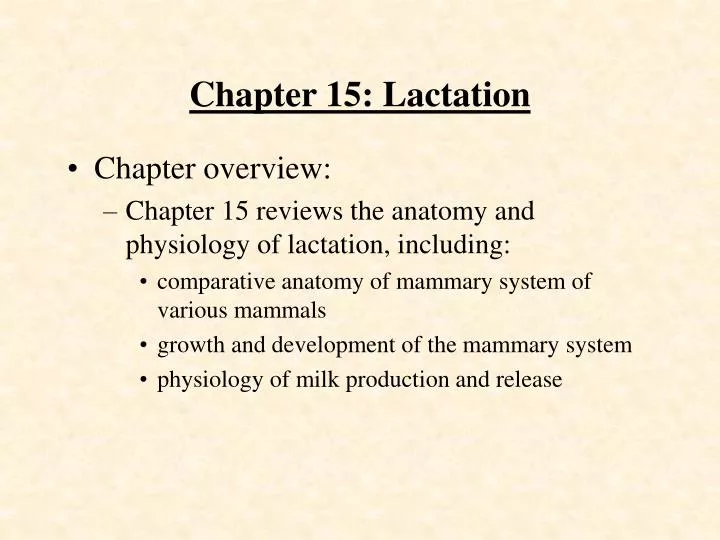 chapter 15 lactation