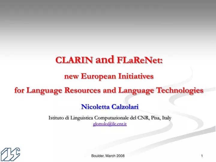 clarin and flarenet new european initiatives for language resources and language technologies