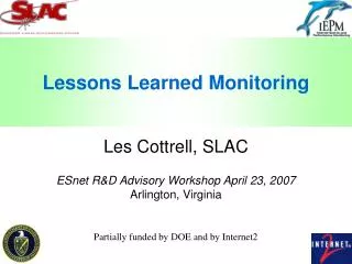 Lessons Learned Monitoring