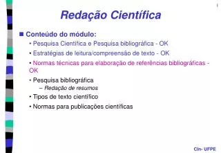 reda o cient fica
