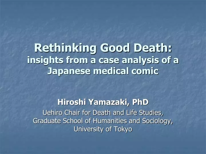 rethinking good death insights from a case analysis of a japanese medical comic