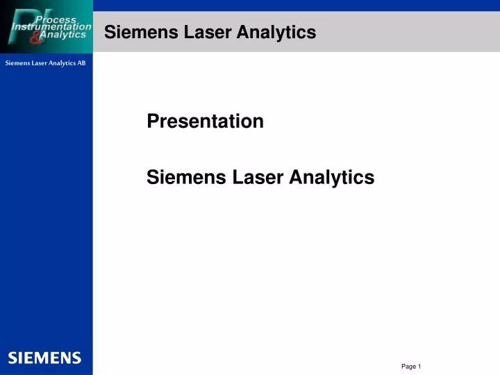 siemens laser analytics