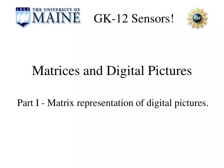 matrices and digital pictures