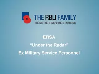 ERSA “Under the Radar” Ex Military Service Personnel