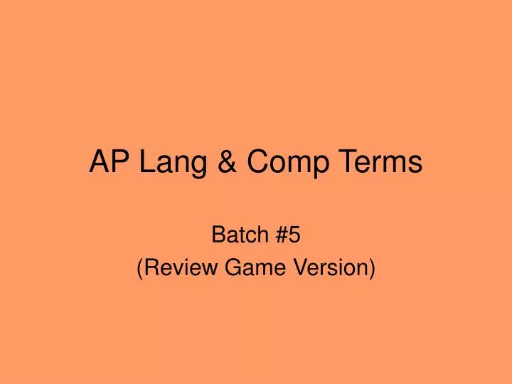 ap lang comp terms