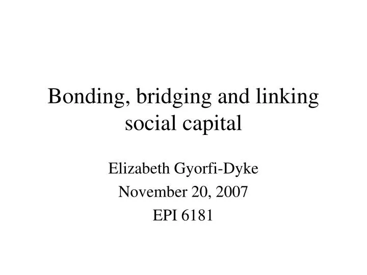 bonding bridging and linking social capital