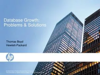 Database Growth: Problems &amp; Solutions