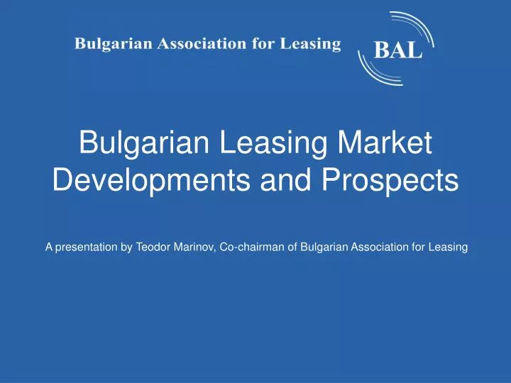 bulgarian leasing market developments and prospects