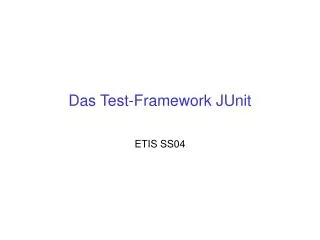 das test framework junit
