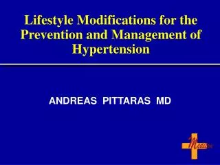Lifestyle Modifications for the Prevention and Management of Hypertension
