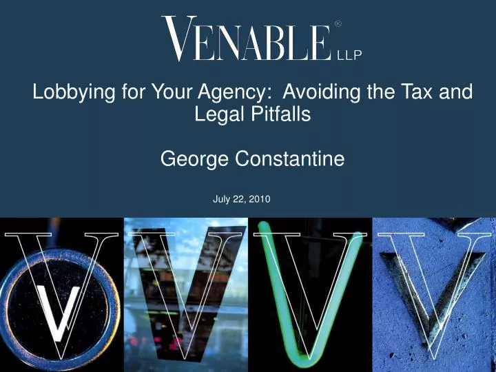 lobbying for your agency avoiding the tax and legal pitfalls george constantine