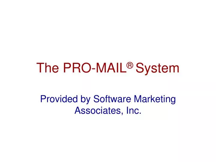 the pro mail system