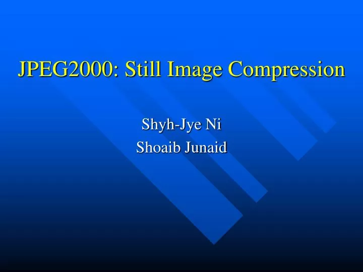 jpeg2000 still image compression