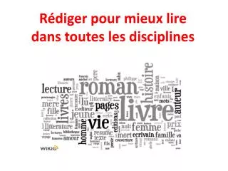 Rédiger pour mieux lire dans toutes les disciplines