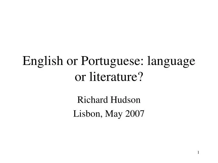english or portuguese language or literature