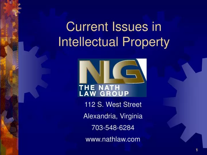 current issues in intellectual property