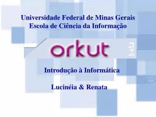 Universidade Federal de Minas Gerais Escola de Ciência da Informação