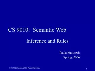 CS 9010: Semantic Web