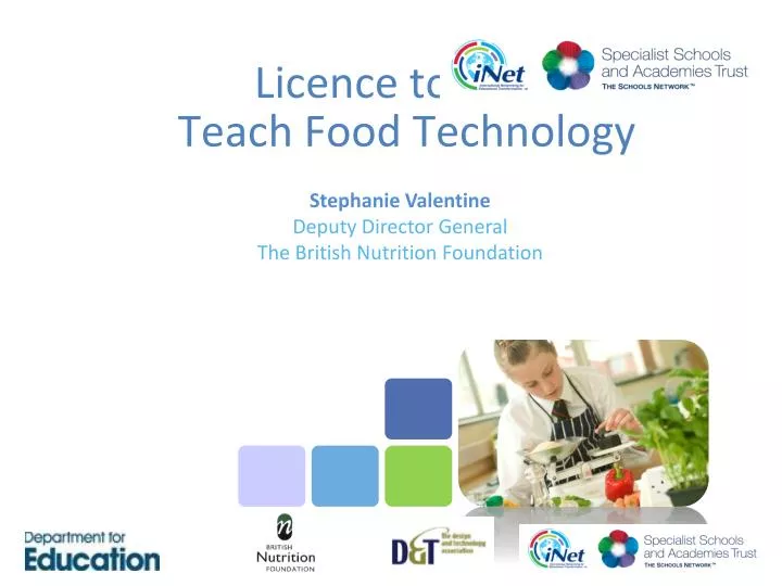 licence to cook teach food technology