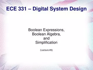 ECE 331 – Digital System Design