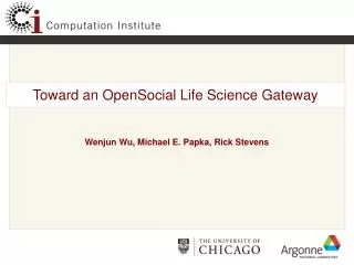Toward an OpenSocial Life Science Gateway