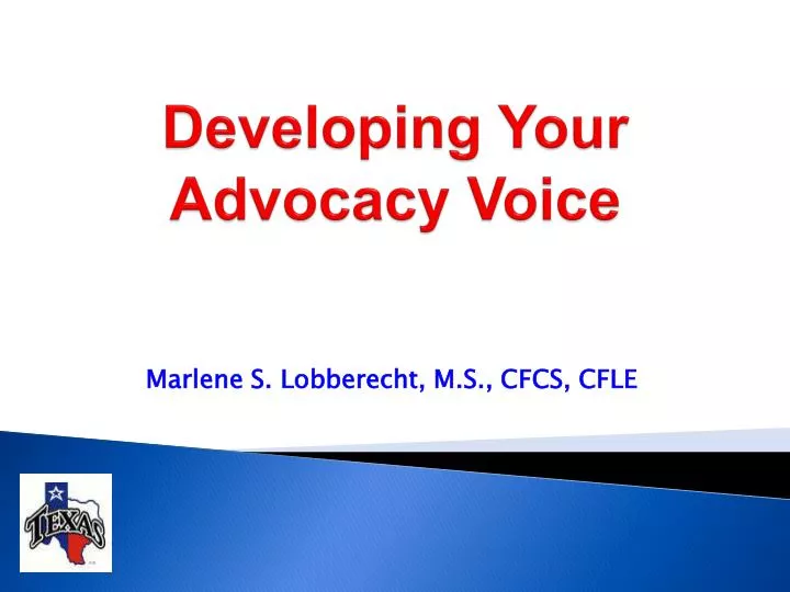 developing your advocacy voice