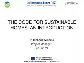 THE CODE FOR SUSTAINABLE HOMES: AN INTRODUCTION